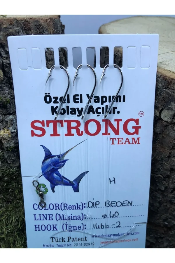 Strong Team Hazır Hırsızlı Deniz Üçlü Dip İğne Takımı 1466-beyaz Tırnaklı Seri - Görsel 2