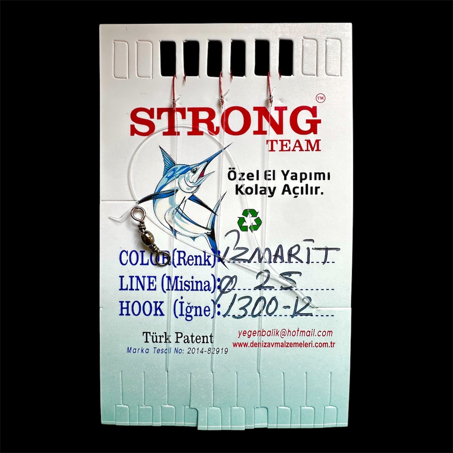 Strong Team Deniz Kırmızı Üçlü Dip İğne İzmarit Takımı